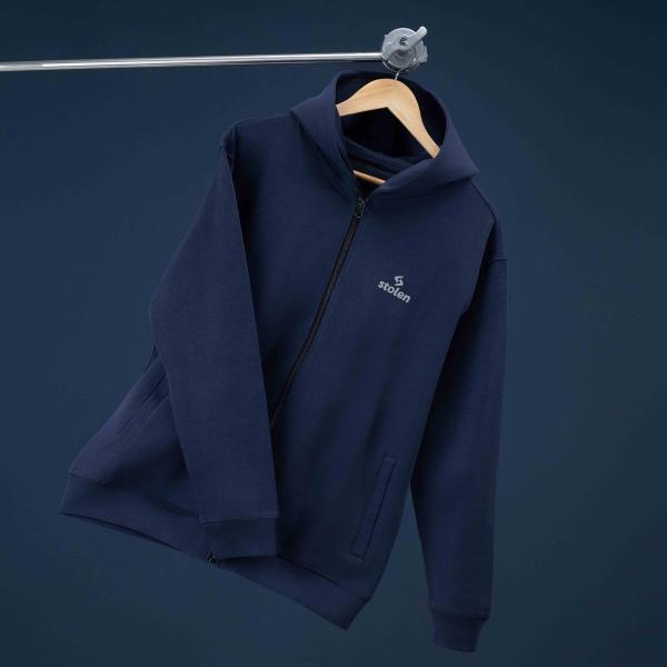 Zipper Hoodie - Navy