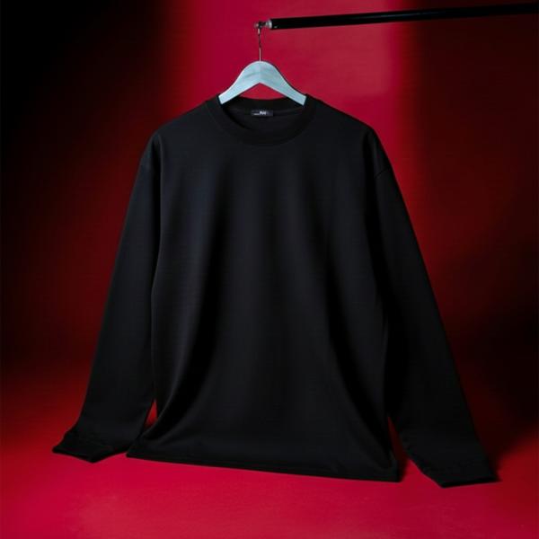 BLACK – LONG SLEEVE BASIC TSHIRT